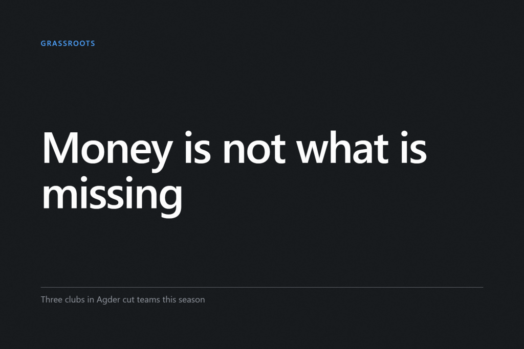 Graphic cover reading “Money is not what is missing”, labelled Grassroots